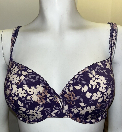 30B 32A 32DD 34A 34D 34DD 36A 36C 36D 38B 38C Balcony Bra Cotton Rich Floral - Picture 7 of 8