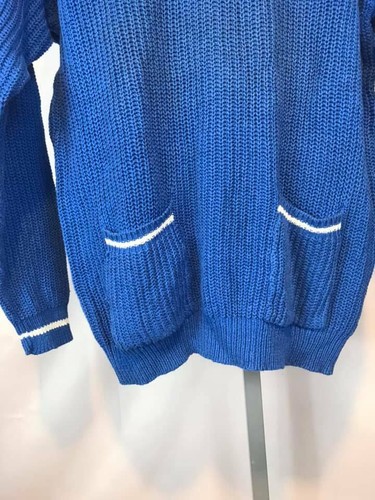 NWT Eagle's Eye NOS Collared Sweater Blue White Stripe Free US Shipping - Picture 12 of 12