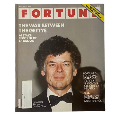 Fortune Magazine January 21, 1985 Embattled Trustee Gordon Getty VG