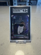 Kahlil Watson 2022 Bowman Chrome Sapphire Marlins Purple /25 SGC 9.5