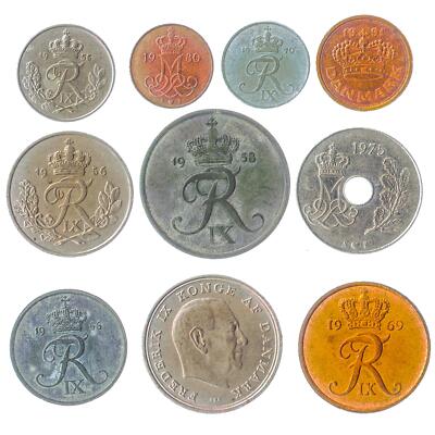 Denmark Coins 1 Krone | Collection of 10 | 1947 - 2018 | eBay