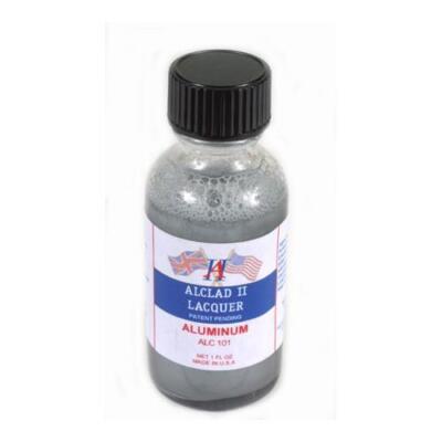 NEW Alclad II Lacquers ALC101 Aluminum 1oz RC Lexan Paint Bottle