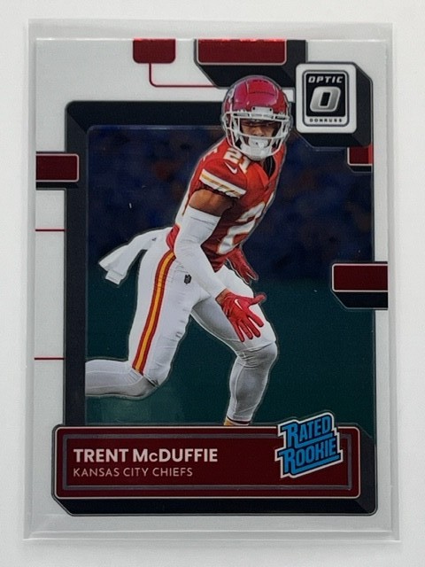 2022 Panini Donruss Optic Trent McDuffie #247 Purple Shock Prizm Rated Rookie RC