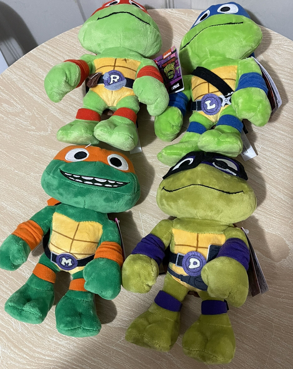 Teenage Mutant Ninja Turtles Mayhem TMNT SET OF 4 Plush Plushies