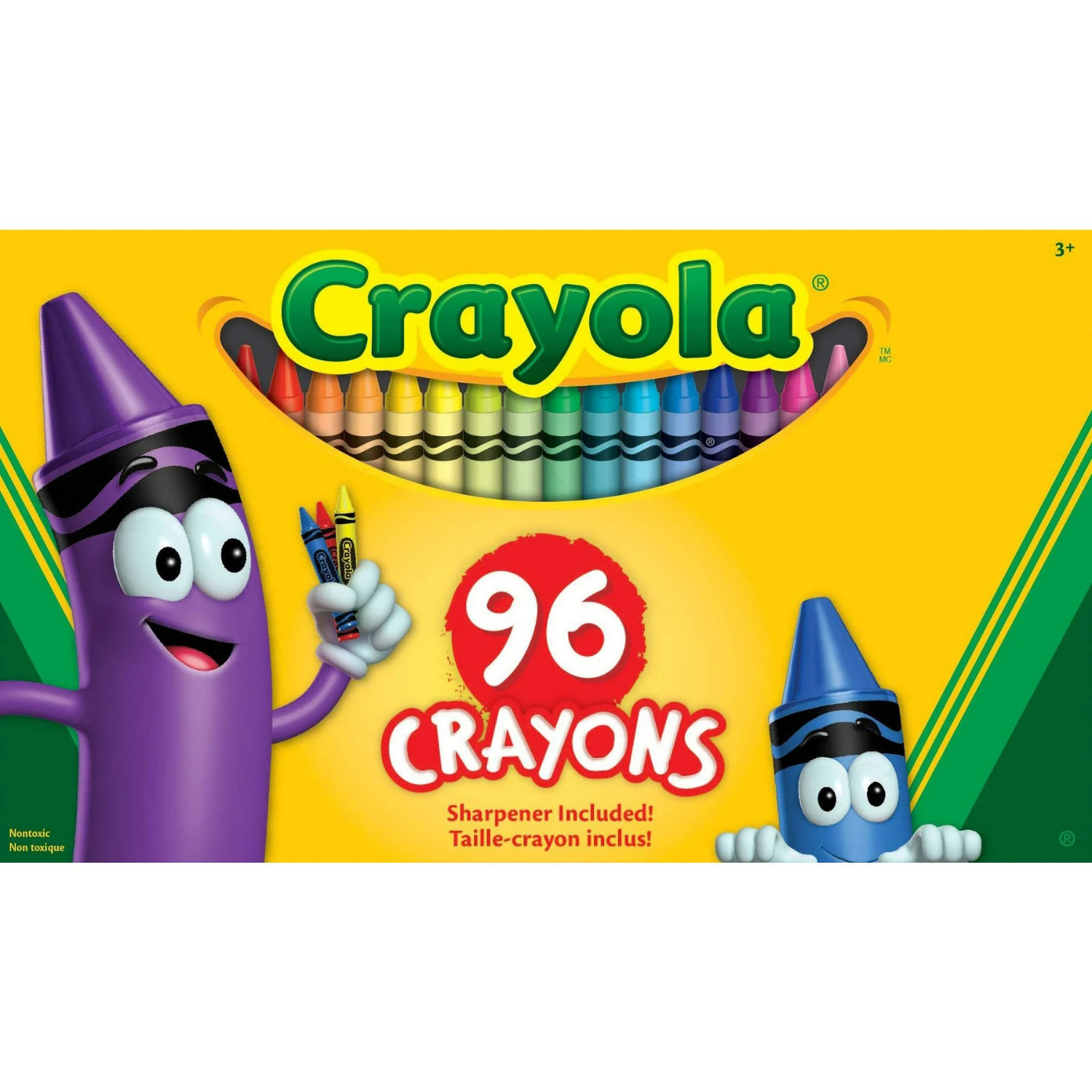 Crayola 96-Count Crayon Set &ndash; School Art Supplies Colorful Kids Gift