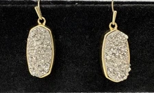 Kendra Scott Danay Drop Earrings Rose Gold tone iridescent Drusy