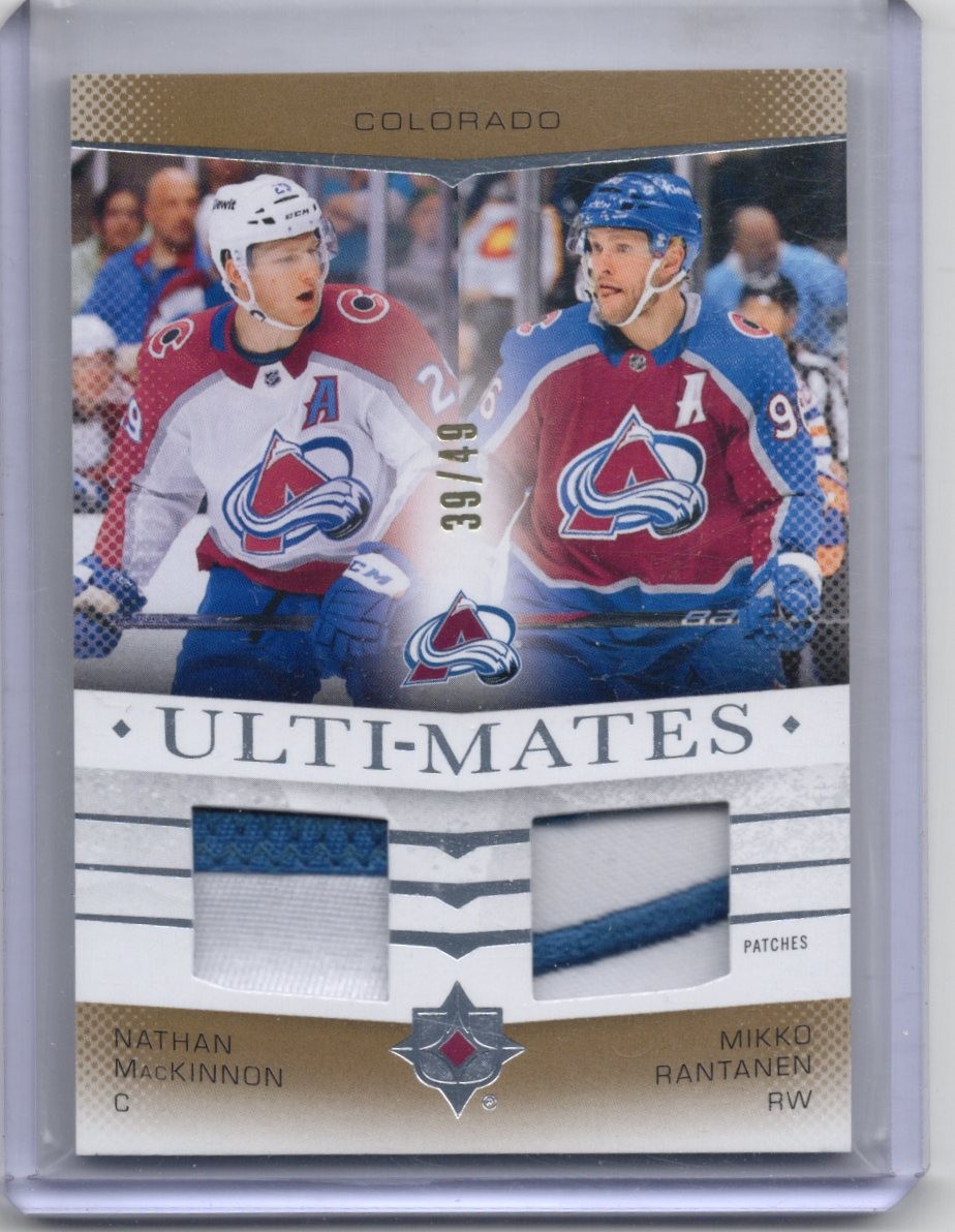 2024-25 Upper Deck Ultimate Collection MacKinnon / Rantanen Ulti-Mates Patch