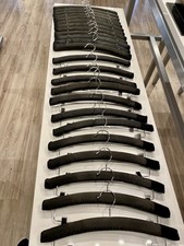 Lot 24 Padded Black Satin Lingerie Boudoir Clothes Hangers