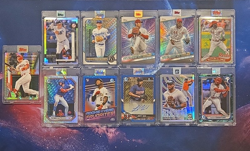 Topps 2024 MLB 10-Card Lot Chrome/Bowman/Optic Ohtani Judge Auto #/ RC