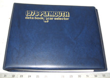 1978 Plymouth Data Book Car Selector Road Runner Volare Fury Trail Duster Album