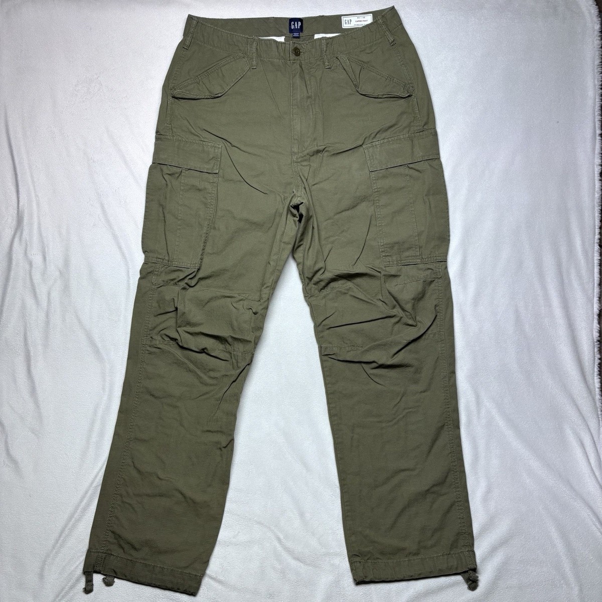 old GAP military cargo pants ギャップ GAP Cargo Pants Mens 33x32 Olive Green Military Paratrooper