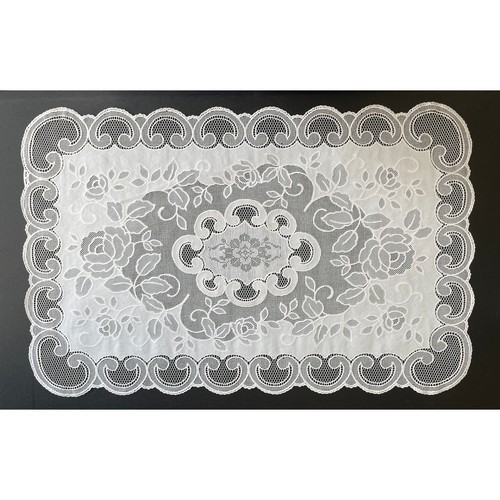 Vintage Tischsets weiße Deckchen Blumen 16er Set Vinyl Spitze Oma CottageCore - Bild 4 von 4