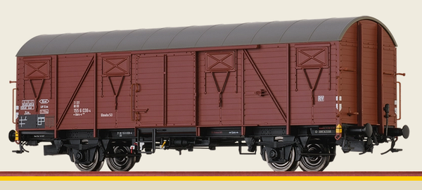 Brawa 51294 Dc - Ged. GüTerwagen Gbrs-V245, Db, Braun, Ep. Iv H0 Dc Neu-image