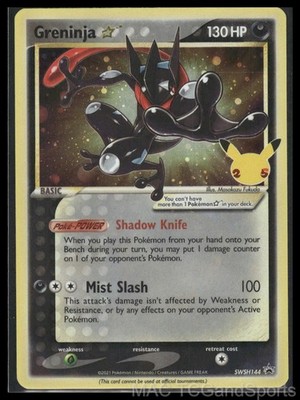 Greninja Gold Star SWSH144 Celebrations Holo Black Star Promo Pokemon TCG NM