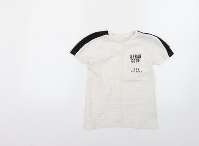Weißes Basic-T-Shirt Jungen UK-Größe 7-8 Jahre von Pep&Co