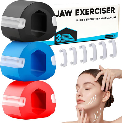 Jawline Trainer Set, Kiefertrainer für Kiefer-Optimierung, Kiefer Trainer für Mä