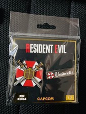 Capcom Resident Evil enamel pin badge set Umbrella logo sword collectible