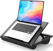 Laptop Desk, Portable Laptop Stand Fits up to 15.6 Inch Laptops, Adjustable with