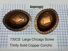 TRINITY CONCHOS LARGE 730 CS SOL. COPPER VINTAGE High Quality USA Leather Crafts