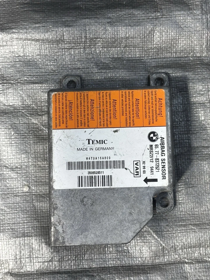 BMW 318I/323I/328I/528I SRS 1996-2000 MÓDULO DE CONTROL SENSOR 8372521 OEM Foto 3 de 3