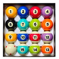 Pool Balls Set   2-1/4" Regulation Billiard Balls, 16 Resin Ball Set for Pool...