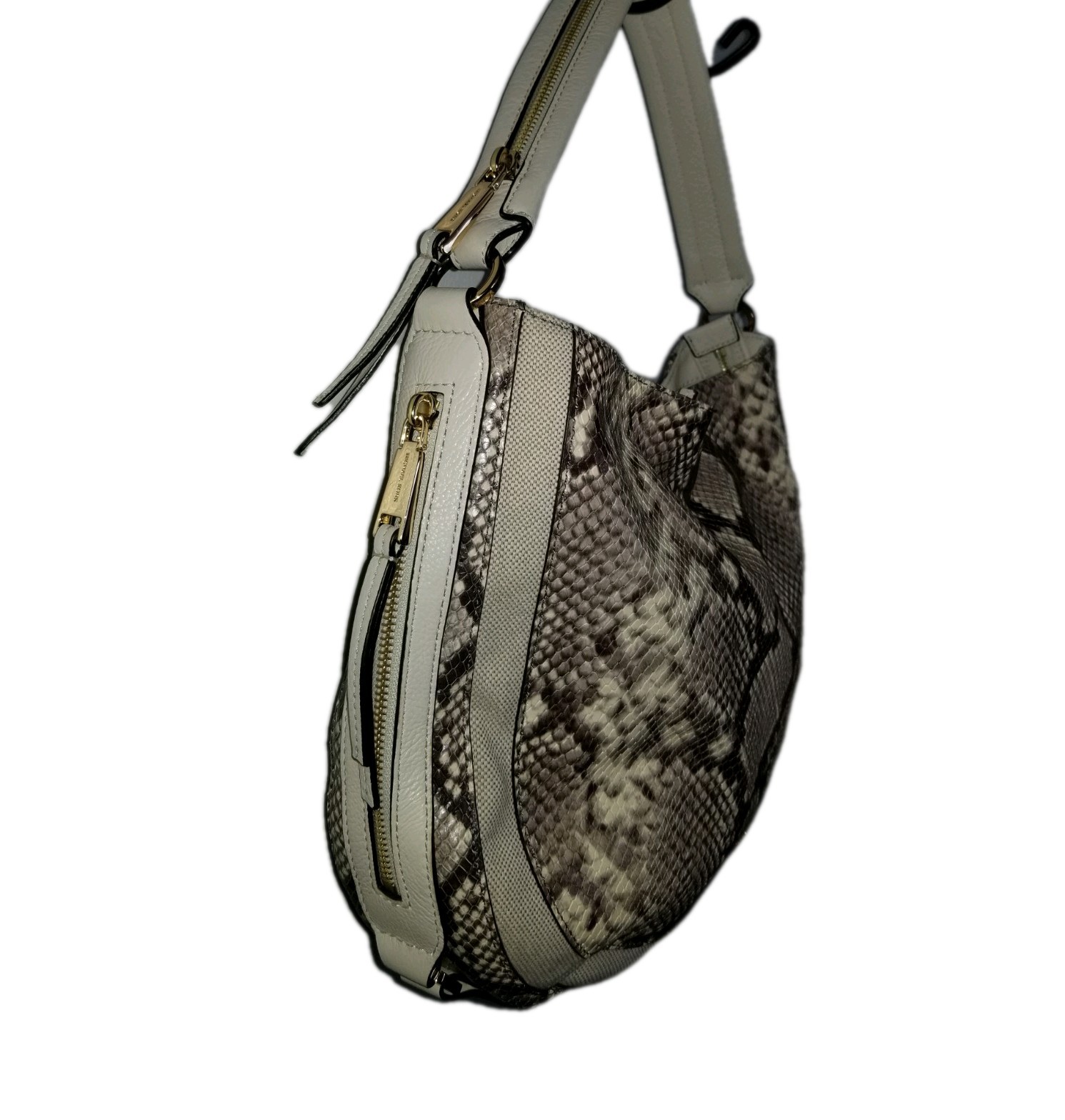 Michael Kors Julia Convertible Purse- Python Embo… - image 5
