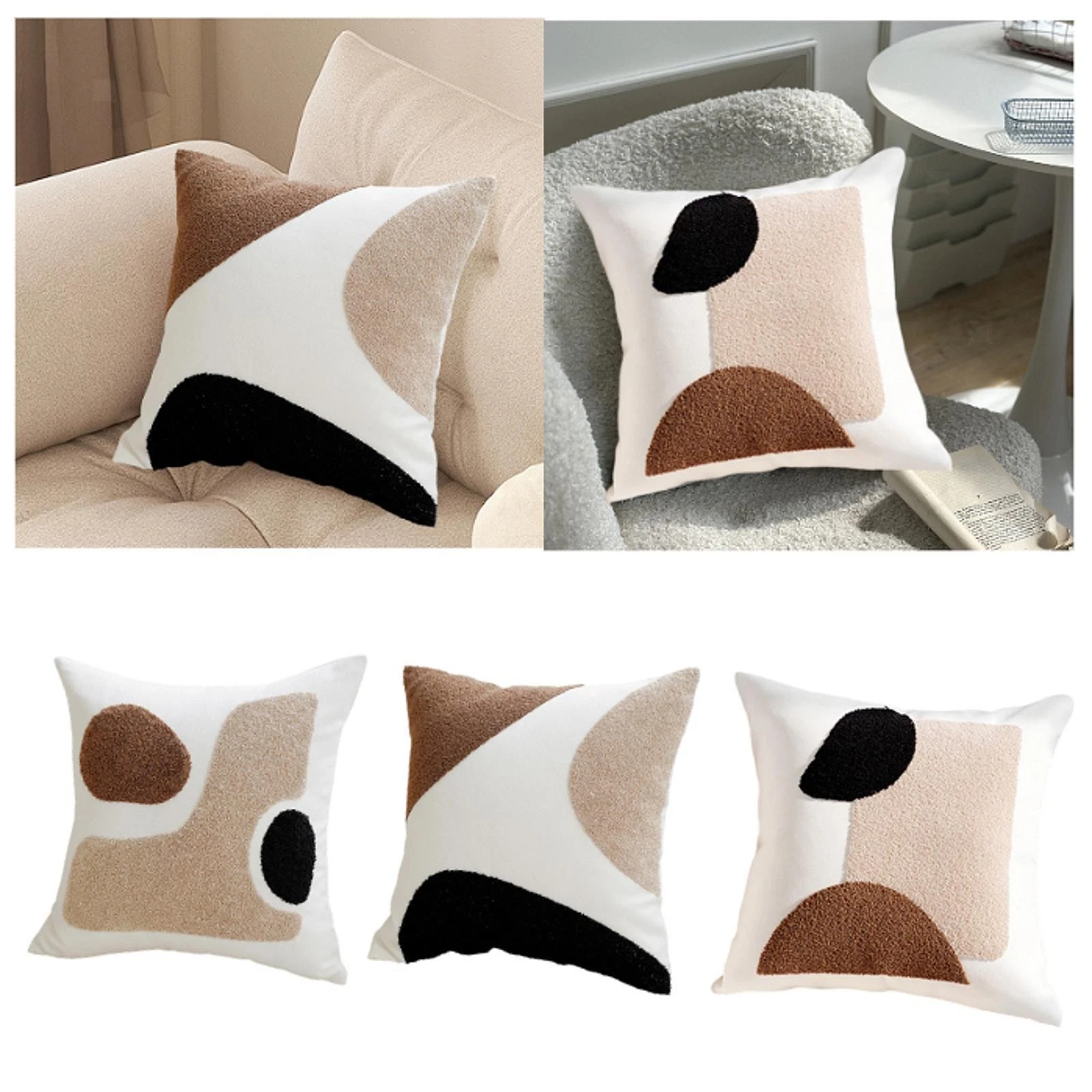 Pillow Cover Square Decorative Soft 18 inch × 18 inch Modern Versatile Boho