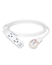 DEWENWILS 6FT Rotating Flat Plug Extension Cord 360° Swivel 3 Outlet Space Saver