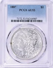 1887 Morgan Silver Dollar PCGS AU-53