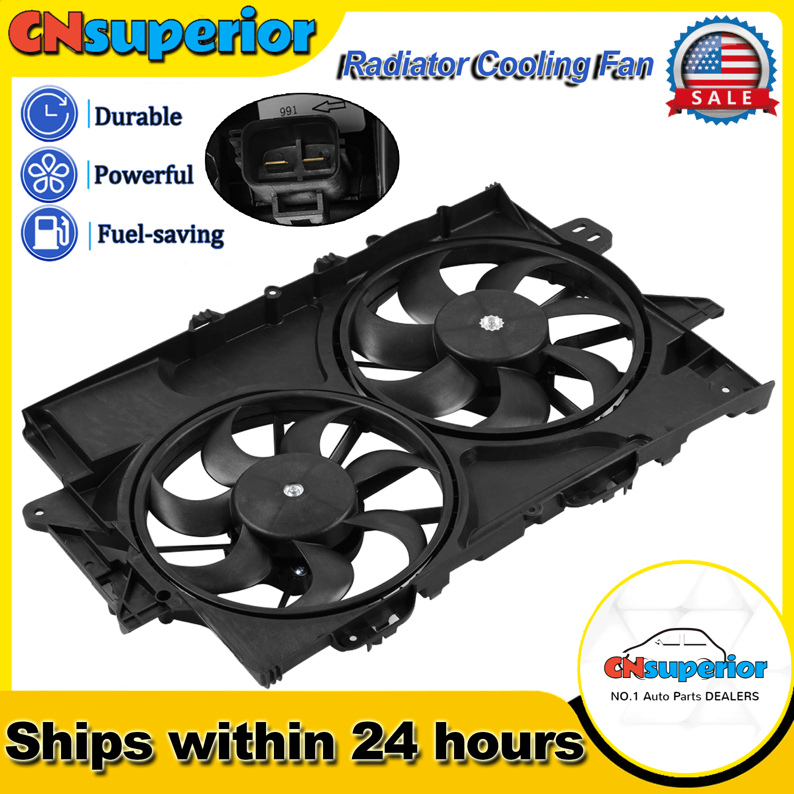 OEM Radiator Cooling Fan Assy for Chevrolet Equinox GMC Terrain 3.6L 2013-2017