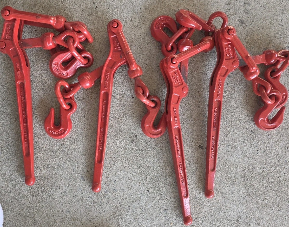 Lever Load Binder 5/16" - 3/8", 4 Pack Snap Chain Binder 5,400lbs