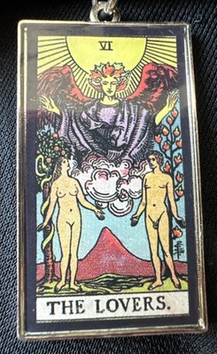 Tarot Card Earrings The Lovers Oracle Archetype Conversation Starter
