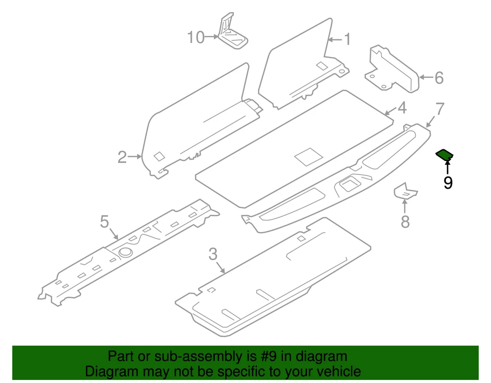Nissan Armada 2019-2024 genuino - cubierta de anclaje 79980-1LB0B Foto 3 de 3