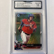 ROYCE LEWIS 2018 Bowman Chrome Mega Box Refractor GMA 10