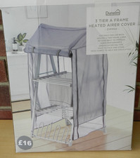 DUNELM - Zipped 3 Tier A Frame Heated Airer Cover - Grey Colour Brand New In Box