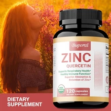 Zinc Quercetin - for Antioxidant Immune Support for Men and Women,Enhance Energy