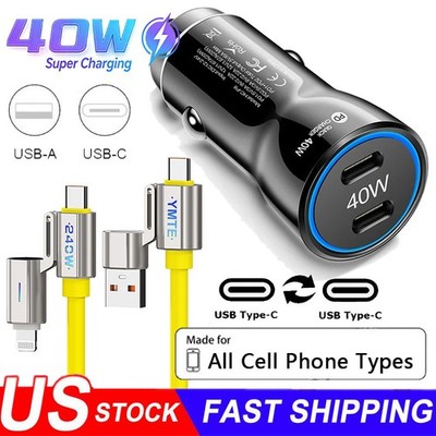 40W Super Fast Charging USB Type C Wall Charger For Samsung iPhone Android Phone