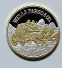 2002 Sesquicentennial Wells Fargo 999 1 oz Proof Medallion Box & COA