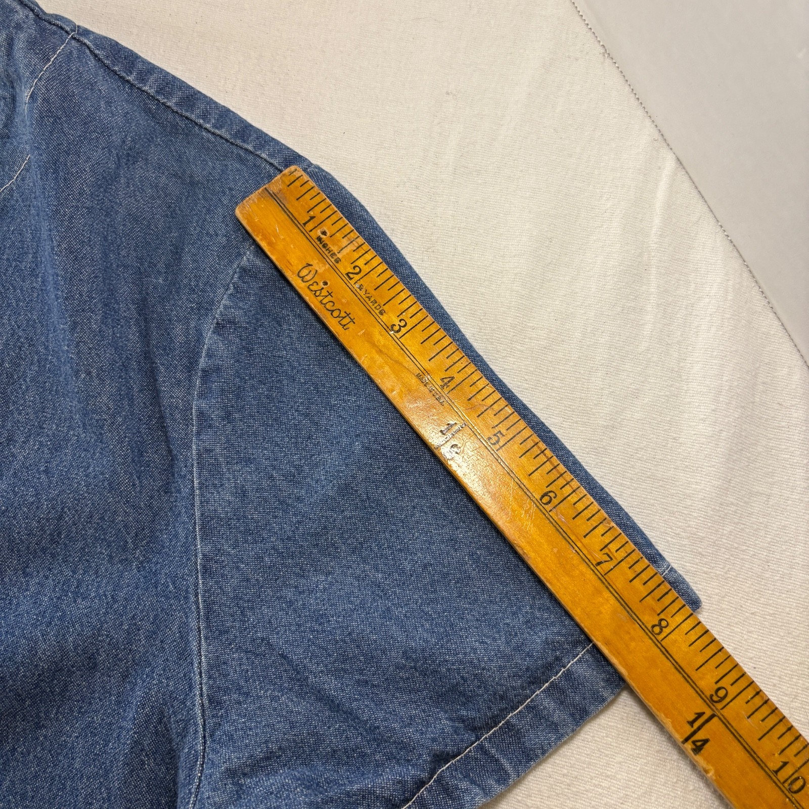 Vtg BTB Better Than Basic Button Front Denim Top … - image 6