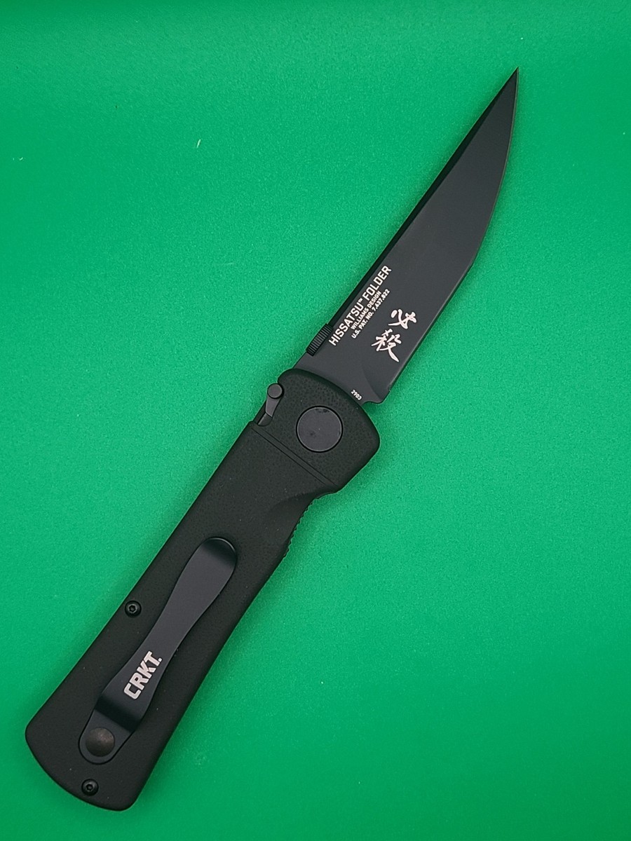 CRKT Hissatsu 2903 Blackout Folding Flipper Knife 2903 - New In