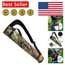 Lightweight Camo Arrow Quiver with Belt Clip - Ideal for Hunters & Practitioners