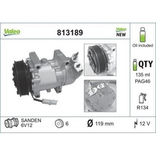 Kompressor Klimaanlage Valeo 813189 Valeo Core-flex für Citroën Peugeot Naza