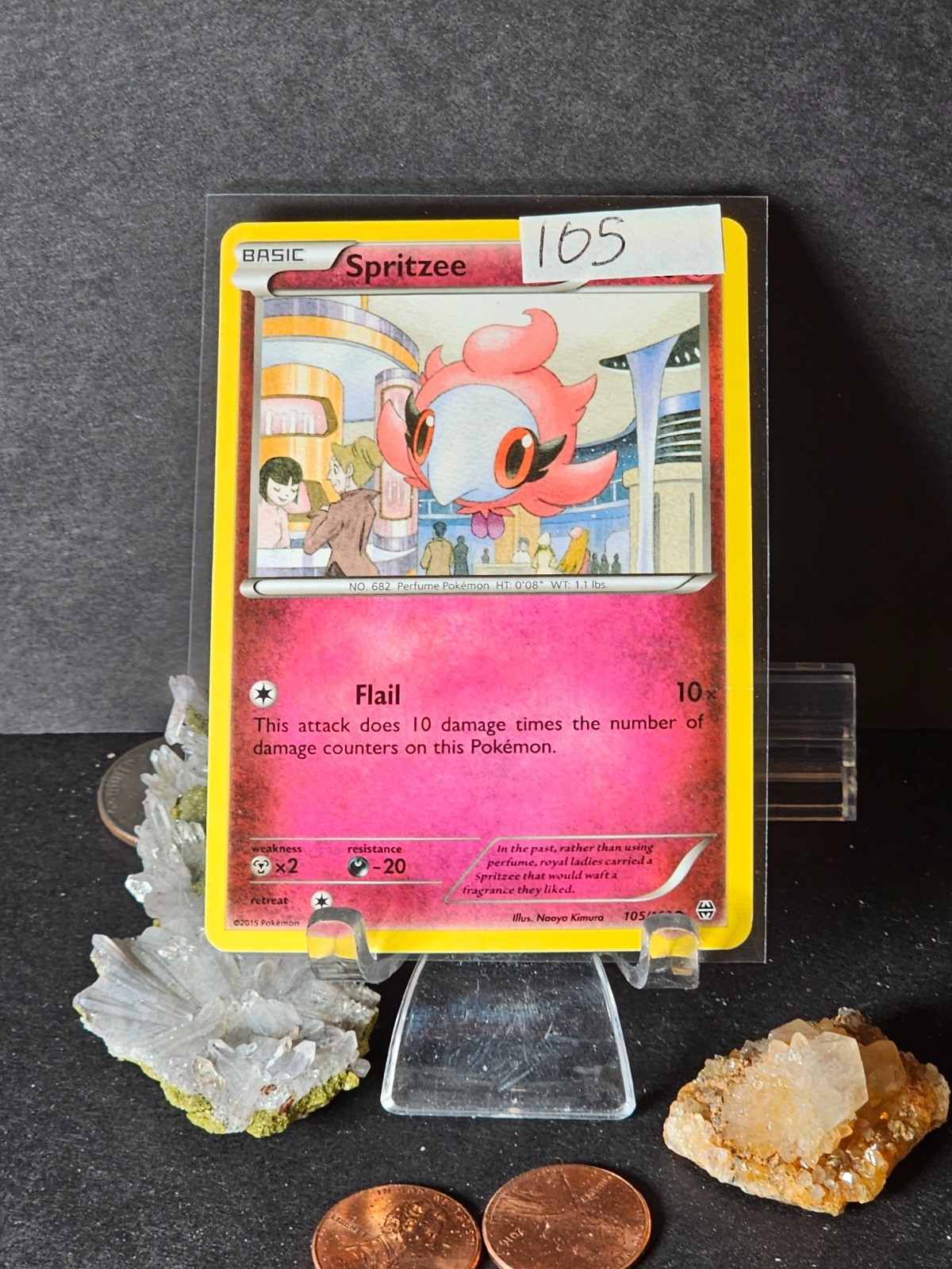Spritzee 105/162 XY BREAKthrough Pokemon Card - Common - Naoyo Kimura Art - MINT