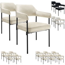Dining Chair Set Dinner Table Room Chairs Upholstered Armchair Padded Seat
