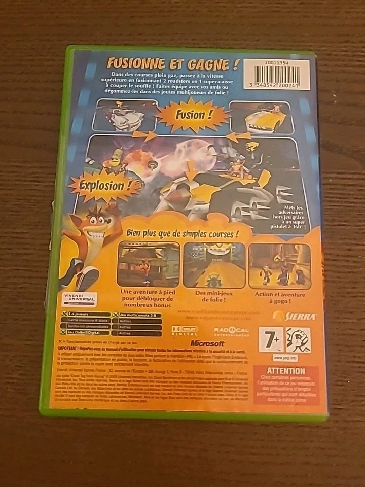 JEU XBOX 1ERE GÉNÉRATION CRASH TAG TEAM RACING / COMPLET, photo 4 sur 4