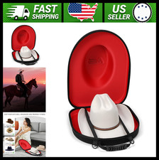 Cowboy Hat Travel Case Crush Proof Storage Box with Adjustable Strap