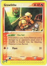 Growlithe 65/100 Common Sandstorm Pokemon Moderately Played