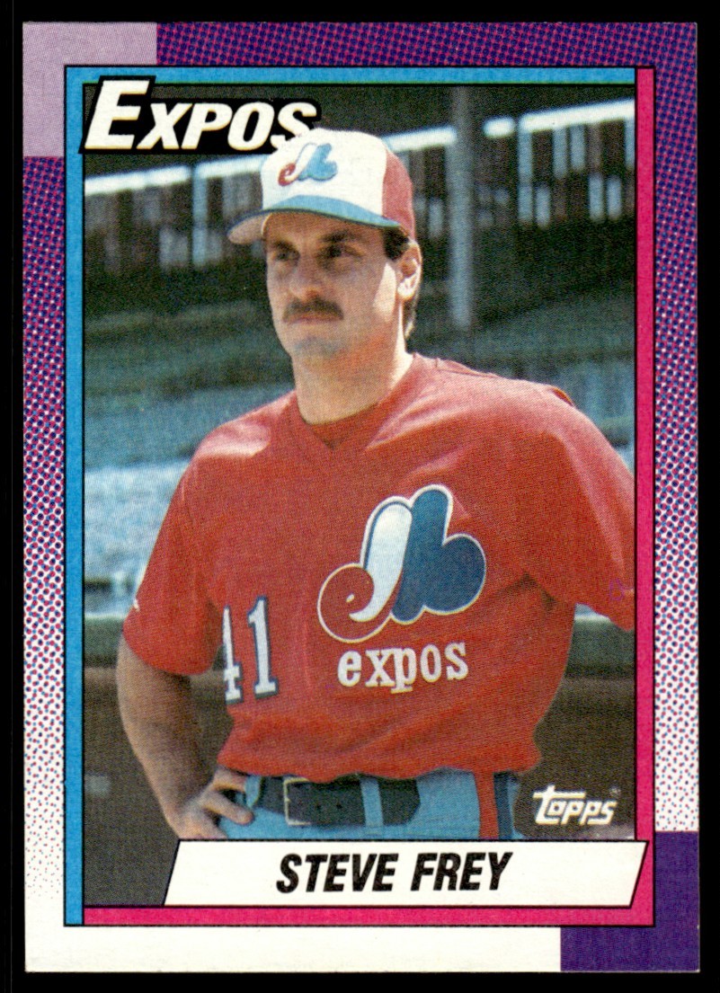 Steve Frey RC 1990 Topps #91 Montreal Expos 24724 Baseball Card