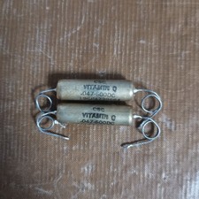 CSC Vitamin Q PIO capacitors 0.047uF 600V tested good pair
