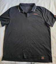 Nike Dri-Fit Black Polo Shirt Men's Size XL Short Sleeve Logo Patch